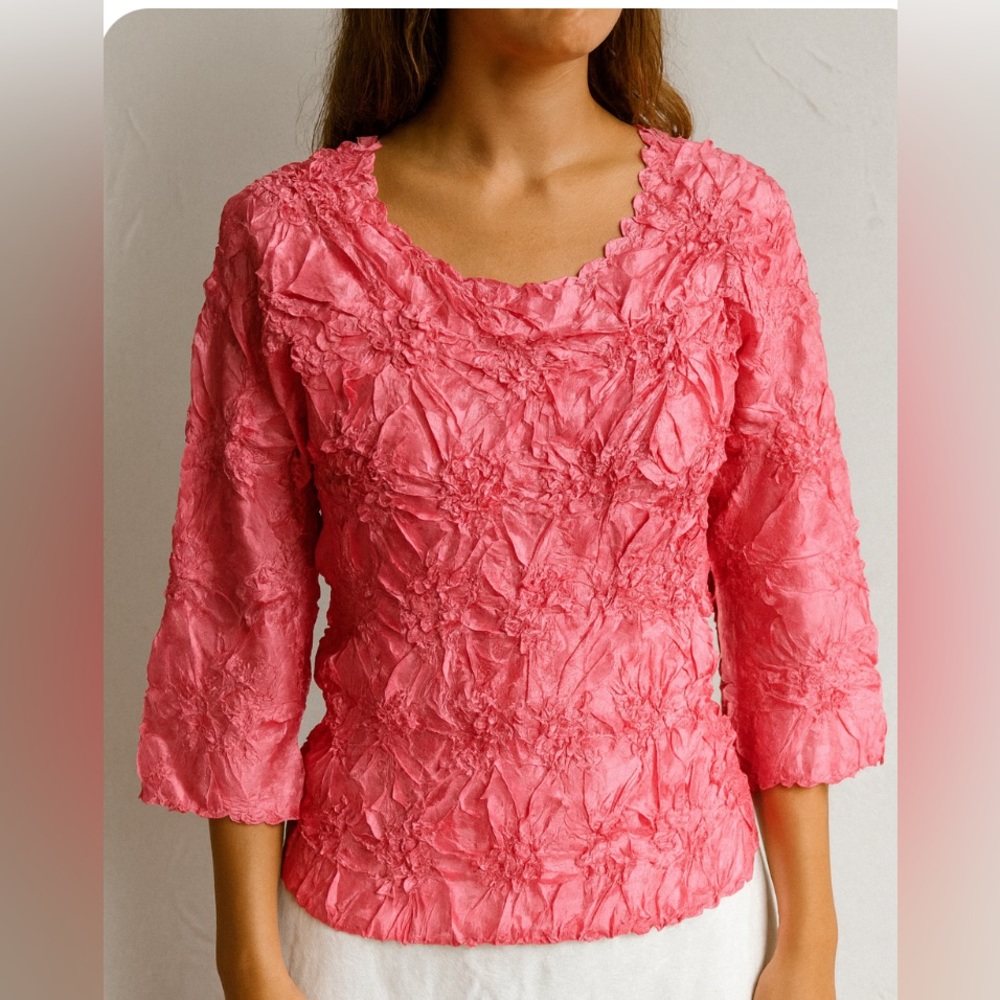 Origami Magic Scarf Jacket top. Pink. One size